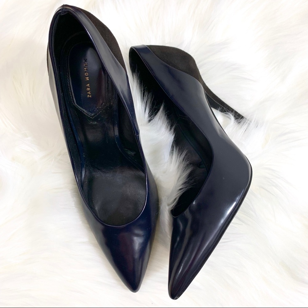 Zara Woman Navy High Heels Size 10/40